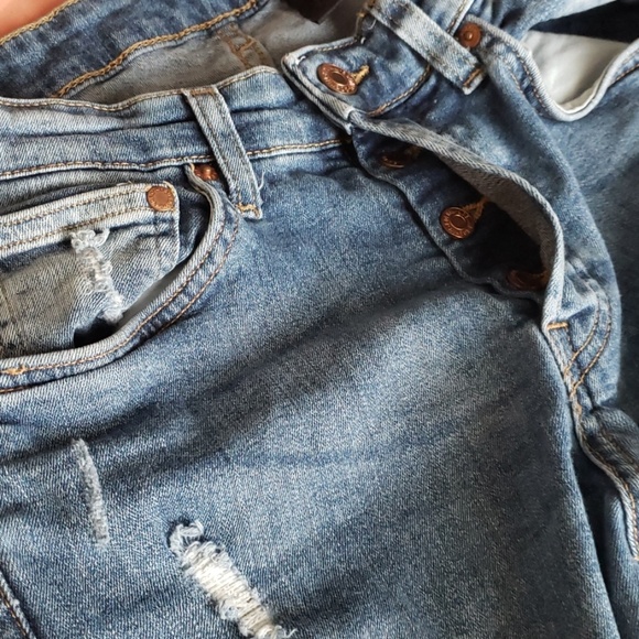 Distressed Skinny Coupe Moulante & Denim Jeans - Picture 6 of 8